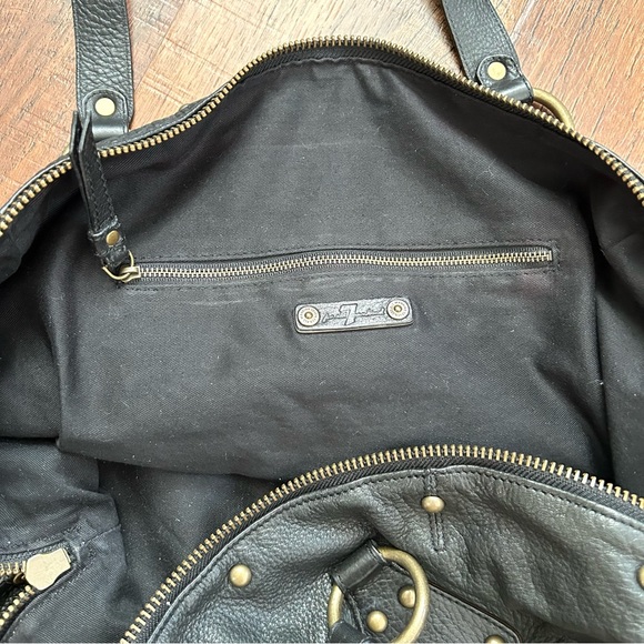 7 FOR ALL MANKIND black leather shoulder bag - Picture 8 of 12